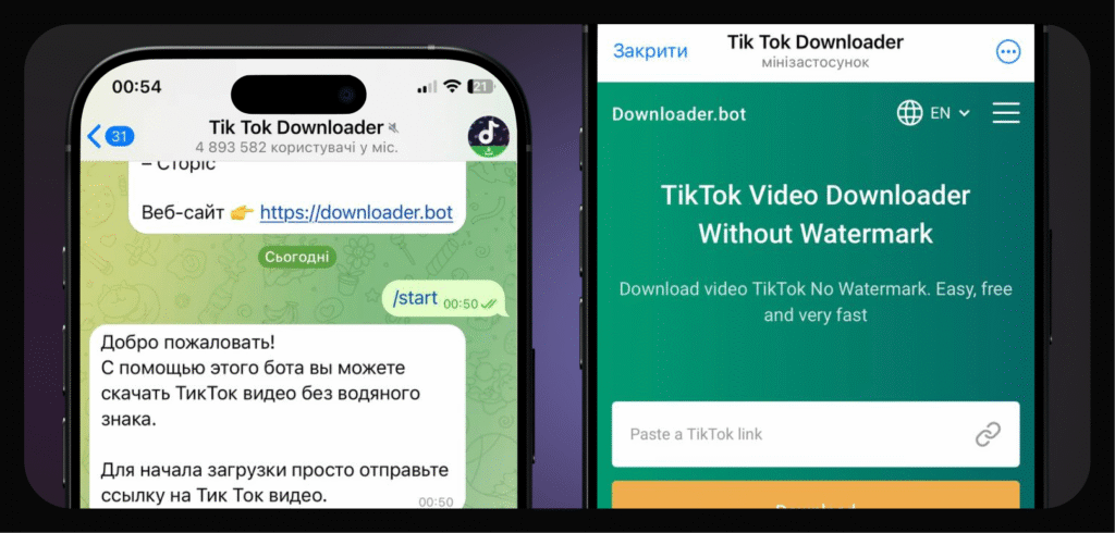 TikTok Downloader Mini App Telegram